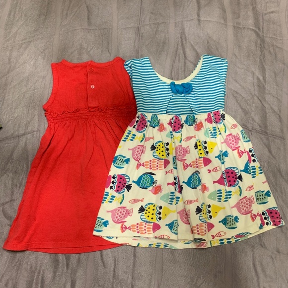Two Summer Dresses 12-18 Months, Fish Pattern - Picture 2 of 4